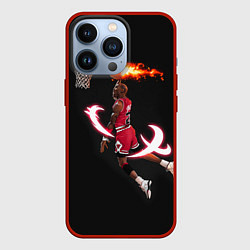 Чехол для iPhone 13 Pro MICHAEL JORDAN, цвет: 3D-красный