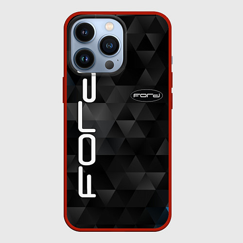 Чехол iPhone 13 Pro FORD / 3D-Красный – фото 1