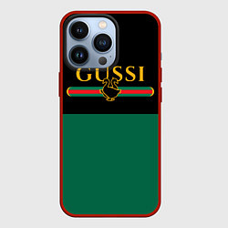 Чехол для iPhone 13 Pro GUSSI ГУСИ, цвет: 3D-красный