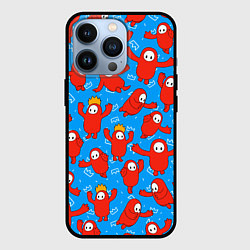 Чехол для iPhone 13 Pro Fall guys red, цвет: 3D-черный