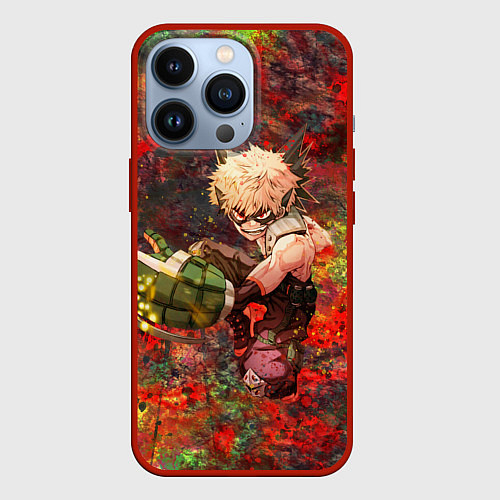 Чехол iPhone 13 Pro Бакуго Кацуки / 3D-Красный – фото 1