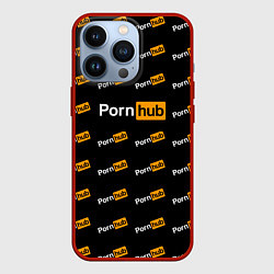 Чехол для iPhone 13 Pro Porn Hub, цвет: 3D-красный