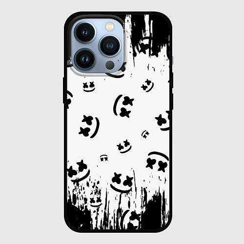 Чехол iPhone 13 Pro MARSHMELLO МАРШМЕЛЛОУ / 3D-Черный – фото 1