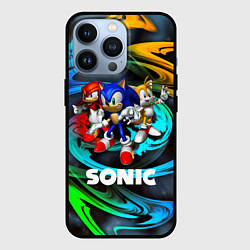 Чехол для iPhone 13 Pro SONIC TRIO, цвет: 3D-черный