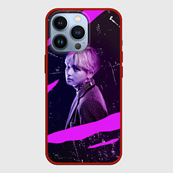 Чехол для iPhone 13 Pro BTS, цвет: 3D-красный