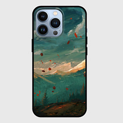 Чехол для iPhone 13 Pro Горы, цвет: 3D-черный