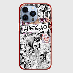 Чехол для iPhone 13 Pro Ахегао Ahegao, цвет: 3D-красный