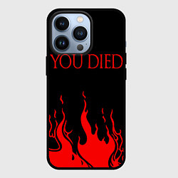 Чехол для iPhone 13 Pro YOU DIED, цвет: 3D-черный