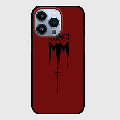 Чехол iPhone 13 Pro Marilyn Manson / 3D-Черный – фото 1