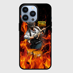 Чехол для iPhone 13 Pro PUBG, цвет: 3D-черный