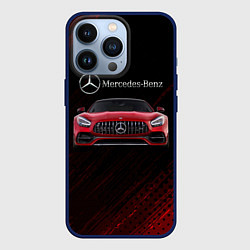 Чехол для iPhone 13 Pro Mercedes Benz AMG, цвет: 3D-тёмно-синий