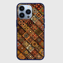 Чехол для iPhone 13 Pro СЛАВЯНСКАЯ СИМВОЛИКА, цвет: 3D-тёмно-синий