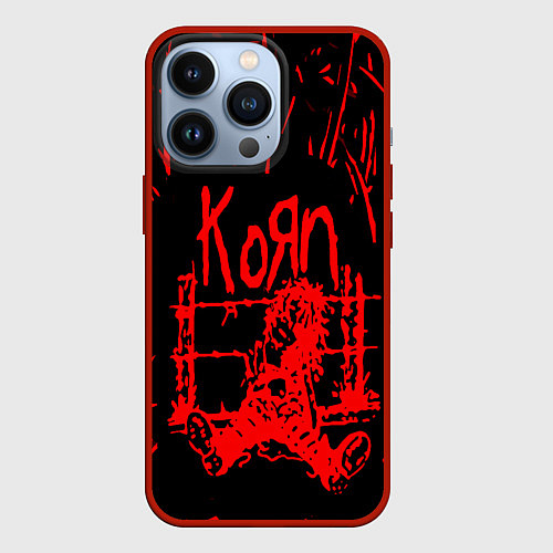 Чехол iPhone 13 Pro Korn / 3D-Красный – фото 1
