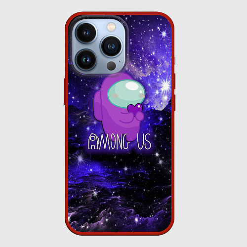 Чехол iPhone 13 Pro Among Us / 3D-Красный – фото 1
