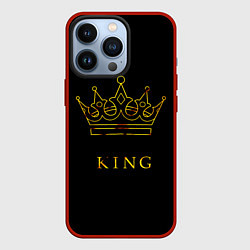 Чехол для iPhone 13 Pro KING, цвет: 3D-красный