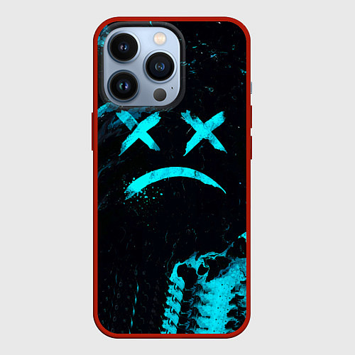 Чехол iPhone 13 Pro Lil Peep / 3D-Красный – фото 1