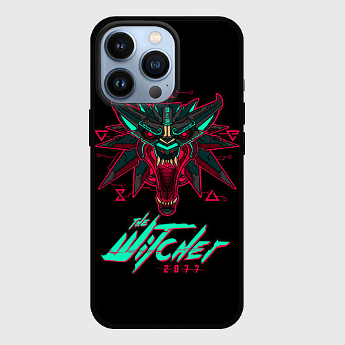 Чехол iPhone 13 Pro The Witcher 2077 / 3D-Черный – фото 1