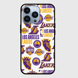 Чехол для iPhone 13 Pro LAKERS LOGO, цвет: 3D-черный