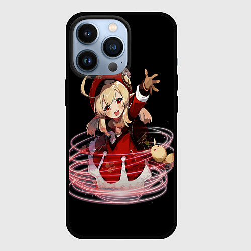 Чехол iPhone 13 Pro Genshin Impact Klee / 3D-Черный – фото 1
