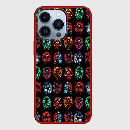 Чехол iPhone 13 Pro Моя геройская академия / 3D-Красный – фото 1