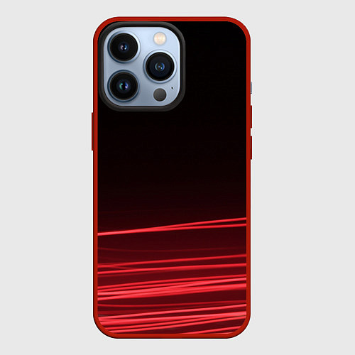 Чехол iPhone 13 Pro Красное и Черное / 3D-Красный – фото 1