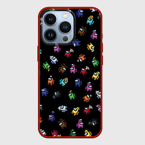 Чехол iPhone 13 Pro Among Us / 3D-Красный – фото 1