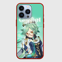 Чехол для iPhone 13 Pro Sucrose, цвет: 3D-красный