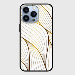 Чехол для iPhone 13 Pro Белые лепестки, цвет: 3D-черный