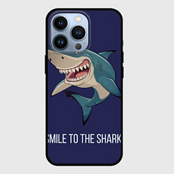 Чехол для iPhone 13 Pro Улыбнись акуле, цвет: 3D-черный