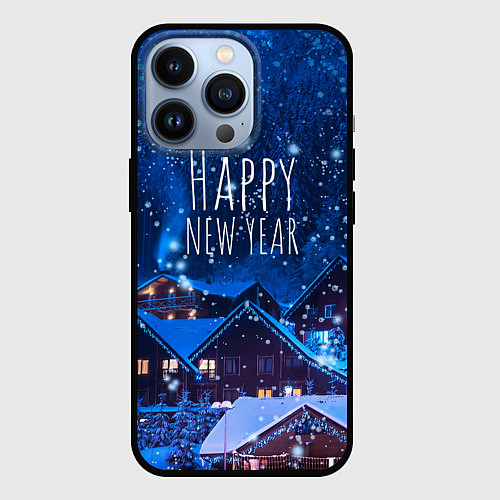 Чехол iPhone 13 Pro Happy New Year / 3D-Черный – фото 1