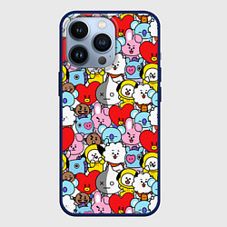 Чехол для iPhone 13 Pro BT21 BTS, цвет: 3D-тёмно-синий