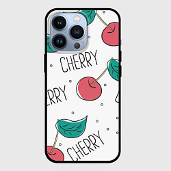 Чехол для iPhone 13 Pro Вишенки Cherry, цвет: 3D-черный