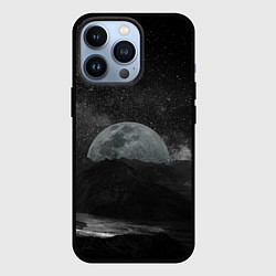 Чехол для iPhone 13 Pro Луна, цвет: 3D-черный