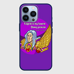 Чехол для iPhone 13 Pro А ещё я люблю фиолетовый, цвет: 3D-тёмно-синий