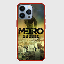 Чехол для iPhone 13 Pro Metro logo, цвет: 3D-красный