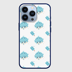 Чехол для iPhone 13 Pro Genshin Impact, цвет: 3D-тёмно-синий