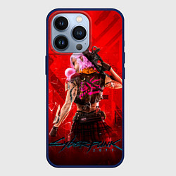 Чехол для iPhone 13 Pro КИБЕРПАНК 2077, цвет: 3D-тёмно-синий