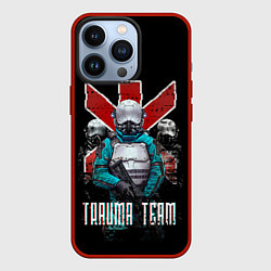 Чехол для iPhone 13 Pro CYBERPUNK TRAUMA TEAM, цвет: 3D-красный