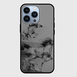 Чехол для iPhone 13 Pro Кони, цвет: 3D-черный