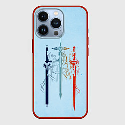 Чехол для iPhone 13 Pro Sword Art Online, цвет: 3D-красный