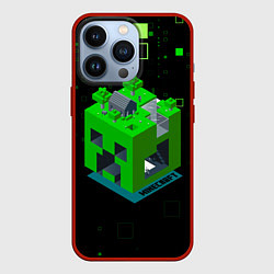 Чехол для iPhone 13 Pro Minecraft, цвет: 3D-красный