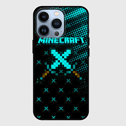 Чехол для iPhone 13 Pro Minecraft, цвет: 3D-черный