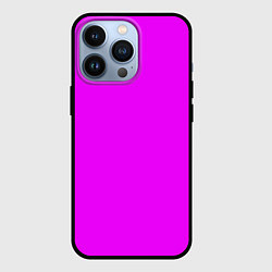 Чехол для iPhone 13 Pro Маджента без рисунка, цвет: 3D-черный