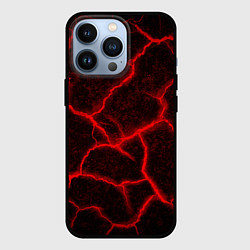 Чехол для iPhone 13 Pro ЛАВА ЛАВОВЫЕ ТРЕЩИНЫ LAVA, цвет: 3D-черный