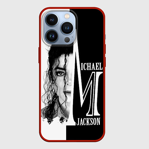 Чехол iPhone 13 Pro Майкл Джексон / 3D-Красный – фото 1