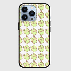 Чехол для iPhone 13 Pro Счастливые лягушки, цвет: 3D-черный