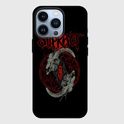 Чехол для iPhone 13 Pro Slipknot Черепа, цвет: 3D-черный