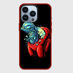 Чехол для iPhone 13 Pro Among Us Aliens, цвет: 3D-красный