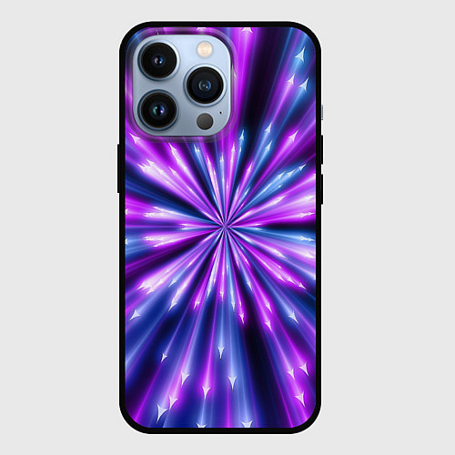 Чехол iPhone 13 Pro Неоновые стрелы / 3D-Черный – фото 1