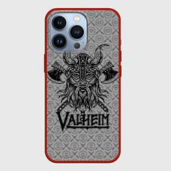 Чехол для iPhone 13 Pro Valheim Viking dark, цвет: 3D-красный